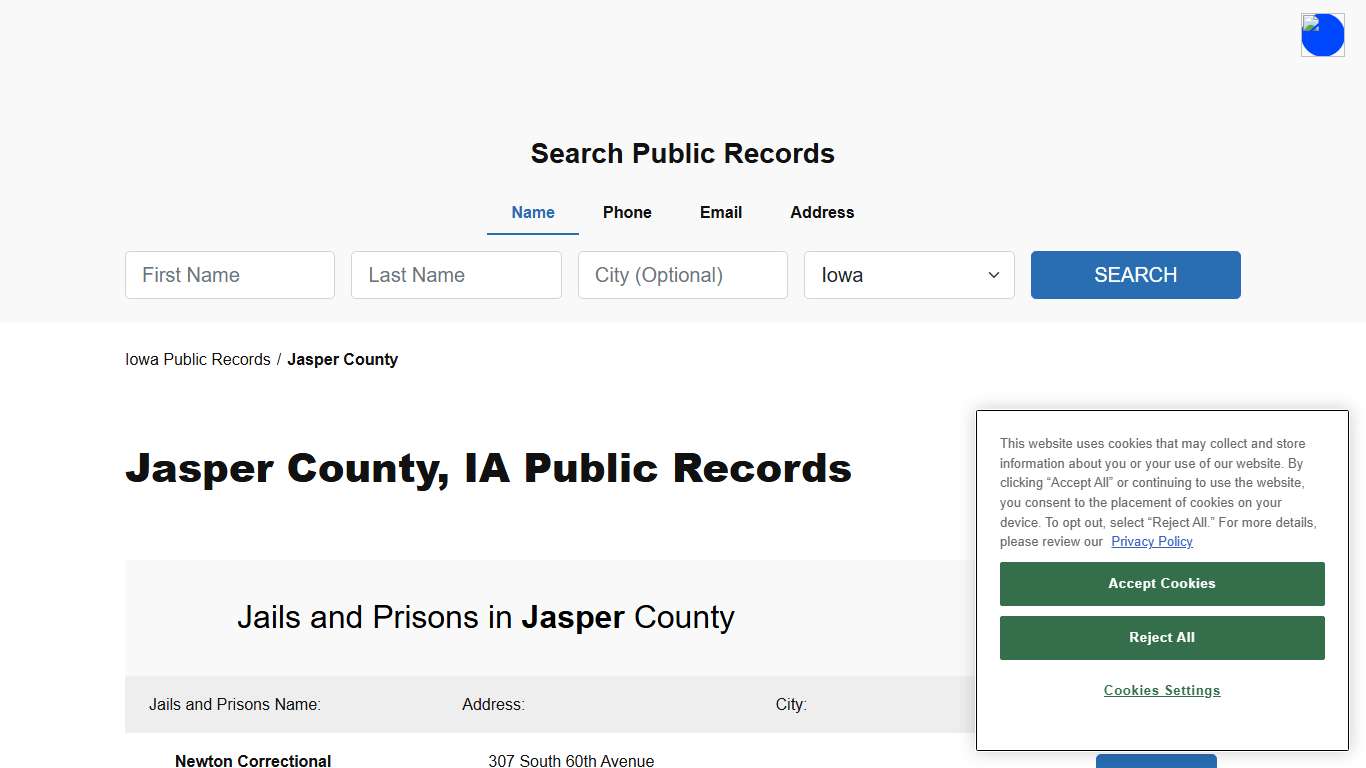 Jasper County, IA Public Court, Arrest and Inmate Records - ThePublicIndex